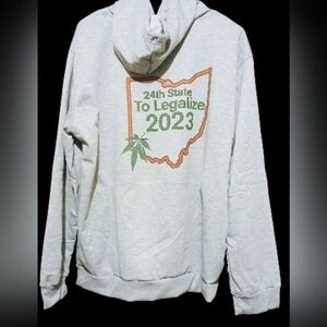 Gray Hoodie with Ohio Print